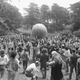 Golden Gate Park in San Francisco, June 21, 1967. The large ball is “painted to represent a world globe.” Photo via AP Images.
